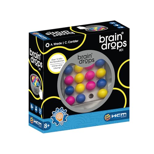 HCM Kinzel 55236 Braindrops #01 - Logikspiel ab 8 Jahren – 12 herausfordernde Aufgaben – Denkspiel für Kinder & Erwachsene von HCM Kinzel