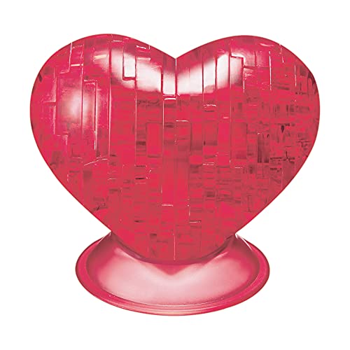 HCM Kinzel 59161 3D Crystal Puzzle Herz Rot 46 Teile, bunt von HCM Kinzel