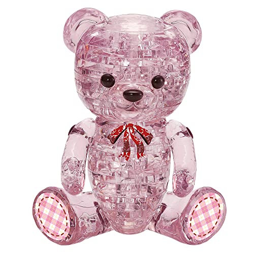 HCM Kinzel - 3D Crystal Puzzle Bär - Steckpuzzle - Puzzle für Erwachsene und Kinder - ab 14 Jahren (Rosa) von HCM Kinzel