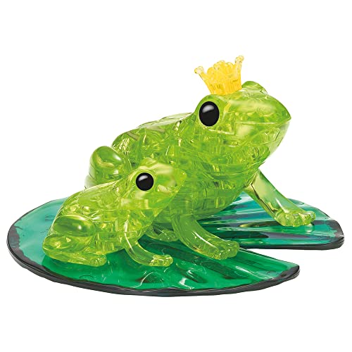 Crystal Puzzle | 3D Froschpaar Grün | Transparentes Design | 43 Teile | Bausatz für Kinder und Erwachsene | HCM Kinzel von HCM Kinzel