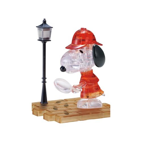 HCM Kinzel 59198-3D Crystal Puzzle Snoopy Detektiv - Steckpuzzle, Puzzle für Erwachsene und Kinder-34 Teile von HCM Kinzel