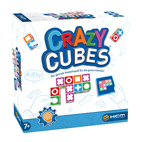 HCM Kinzel - Crazy Cubes - Der geniale Knobelspaß für die ganze Familie! - Brain Game - Kinderspiel-Kartenspiel ab 7 Jahre - Spaß für Kinder - Familienspiele von HCM Kinzel