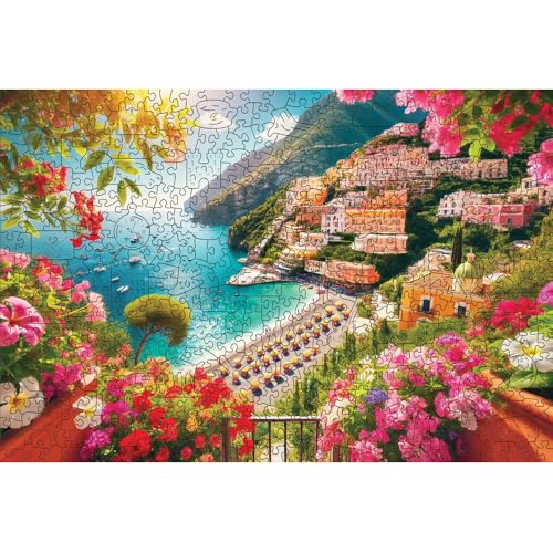 HCM Kinzel Holzpuzzle – Natur - Urlaubsparadies, 505 Teile, detailreiches Design, hochwertiges Holz, leuchtende Farben, langlebige Premium-Qualität von HCM Kinzel