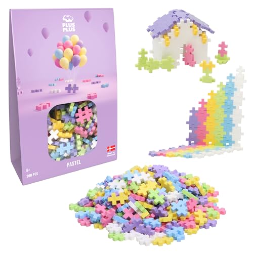 Plus-Plus 9603352 Geniales Konstruktionsspielzeug, Open Play Pastel, Bausteine-Set, 300 Teile, Pastell von Plus-Plus