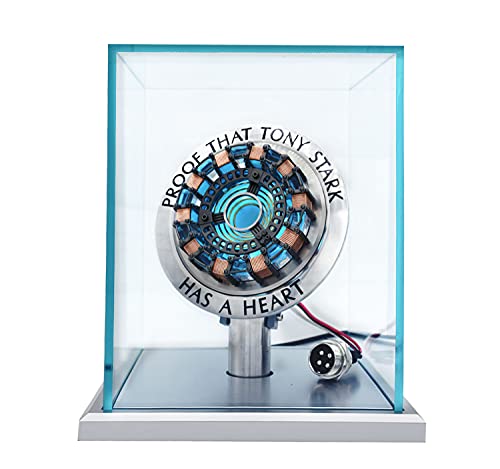 New Version 1:1 Iron Man Arc Reactor MK1,with LED Light, Tony Stark has a Heart Touch Sensitive, No Remote Control Required,Totally Easy Assembly,USB Interface (with Display Case) von HCMY