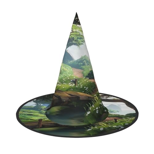 Blumenweg, Halloween, Hexenhüte, Hexen-Stirnbänder, Zaubererhut, Kostüm, Zubehör, Cosplay, für Party, Maskerade, faltbar, 2 Stück Blumenweg, Halloween, Hexenhüte, Hexen-Stirnbänder, Zaubererhut, Kostüm, Zubehör, Cosplay, für Party, Maskerade, faltbar, 2 Stück von HCVXBSA