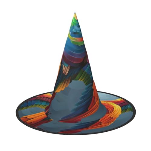 Bunte Federn, Halloween-Hexenhüte, Hexen-Stirnbänder, Zaubererhut, Kostüm, Zubehör, Cosplay, für Party, Maskerade, faltbar, 1 Stück von HCVXBSA