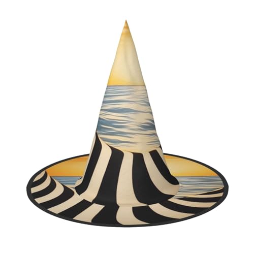 Der Strand bei Sonnenuntergang Halloween Hexenhüte Hexen Stirnbänder Zauberer Hut Kostüm Zubehör Cosplay für Party Maskerade Faltbar 1 Der Strand bei Sonnenuntergang Halloween Hexenhüte Hexen Stirnbänder Zauberer Hut Kostüm Zubehör Cosplay für Party Maskerade Faltbar 1 von HCVXBSA