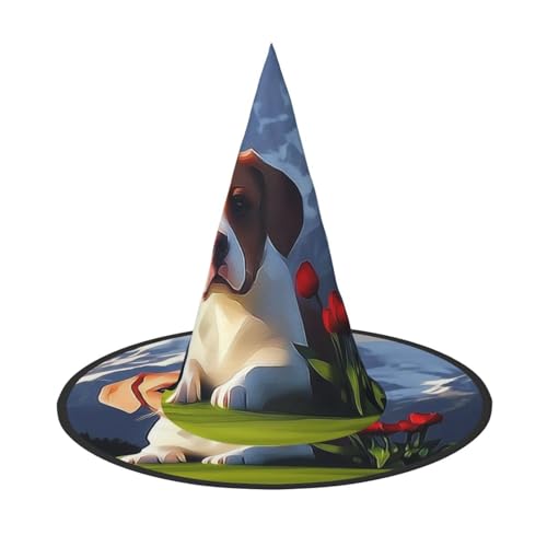 Der kleine Hund in den Alpen, Halloween-Hexenhut, Hexenhut, Stirnbänder, Zaubererhut, Kostüm, Zubehör, Cosplay, für Party, Maskerade, faltbar, 3 Stück Der kleine Hund in den Alpen, Halloween-Hexenhut, Hexenhut, Stirnbänder, Zaubererhut, Kostüm, Zubehör, Cosplay, für Party, Maskerade, faltbar, 3 Stück von HCVXBSA