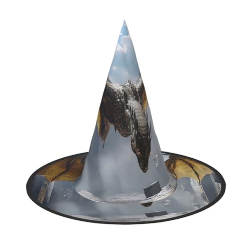 Drachenflügel, Halloween-Hexenhüte, Hexen-Stirnbänder, Zaubererhut, Kostüm, Zubehör, Cosplay, für Party, Maskerade, faltbar, 2 Stück Drachenflügel, Halloween-Hexenhüte, Hexen-Stirnbänder, Zaubererhut, Kostüm, Zubehör, Cosplay, für Party, Maskerade, faltbar, 2 Stück von HCVXBSA
