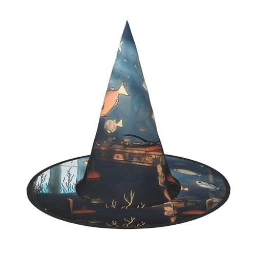 Fische, die im Schlafzimmer schwimmen, Halloween-Hexenhüte, Hexen-Stirnbänder, Zaubererhut, Kostüm, Zubehör, Cosplay, für Party, Maskerade, faltbar, 3 Stück Fische, die im Schlafzimmer schwimmen, Halloween-Hexenhüte, Hexen-Stirnbänder, Zaubererhut, Kostüm, Zubehör, Cosplay, für Party, Maskerade, faltbar, 3 Stück von HCVXBSA
