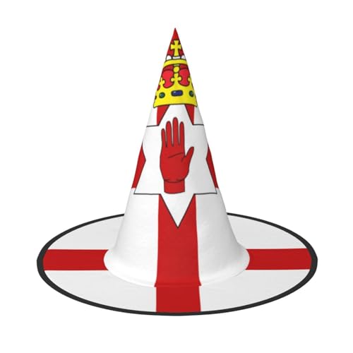 Flagge Nordirlands Halloween Hexen Hüte Hexen Stirnbänder Zauberer Hut Kostüm Zubehör Cosplay für Party Maskerade Faltbar 1 Flagge Nordirlands Halloween Hexen Hüte Hexen Stirnbänder Zauberer Hut Kostüm Zubehör Cosplay für Party Maskerade Faltbar 1 von HCVXBSA