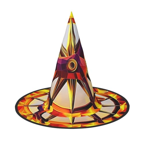 Flame War Horse Halloween Hexen Hüte Hexen Stirnbänder Zauberer Hut Kostüm Zubehör Cosplay für Party Maskerade Faltbar 1 Flame War Horse Halloween Hexen Hüte Hexen Stirnbänder Zauberer Hut Kostüm Zubehör Cosplay für Party Maskerade Faltbar 1 von HCVXBSA