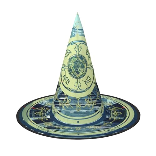 Futurist Stargate Halloween Hexenhüte Hexen Stirnbänder Zauberer Hut Kostüm Zubehör Cosplay für Party Maskerade faltbar 2 Stück von HCVXBSA