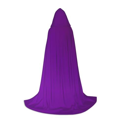 HCVXBSA Dunkelviolett, schwarzer Kapuzenumhang für Damen und Herren, Zauberer-Umhang, langlebig und bequem, langer Umhang für Halloween, Cosplay, Partys, Größe M HCVXBSA Dunkelviolett, schwarzer Kapuzenumhang für Damen und Herren, Zauberer-Umhang, langlebig und bequem, langer Umhang für Halloween, Cosplay, Partys, Größe M von HCVXBSA