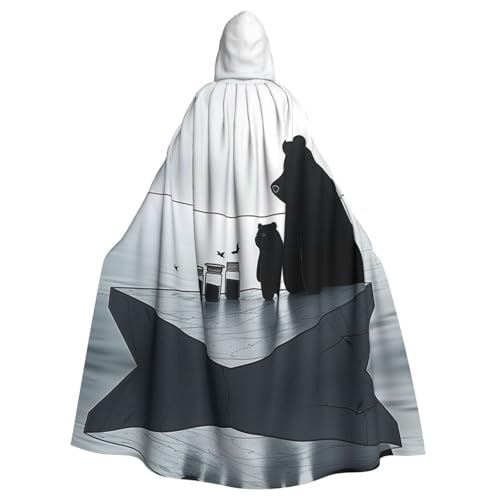 HCVXBSA Schwarzer Kapuzenumhang mit Volldruck-Design – bequem und langlebig, perfekt für Halloween, Cosplay, Themenpartys – Umhang mit Kapuze für Damen und Herren HCVXBSA Schwarzer Kapuzenumhang mit Volldruck-Design – bequem und langlebig, perfekt für Halloween, Cosplay, Themenpartys – Umhang mit Kapuze für Damen und Herren von HCVXBSA