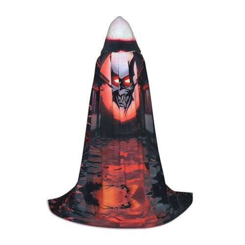 HCVXBSA Teufelskrieger-Maske, schwarzer Kapuzenumhang für Männer und Frauen, Zauberer-Umhang, langlebig, bequem, langer Umhang für Halloween, Cosplay, Partys, Größe M HCVXBSA Teufelskrieger-Maske, schwarzer Kapuzenumhang für Männer und Frauen, Zauberer-Umhang, langlebig, bequem, langer Umhang für Halloween, Cosplay, Partys, Größe M von HCVXBSA