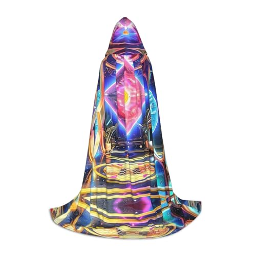 HCVXBSA Traumhafter und psychedelischer Anime-Umhang mit Kapuze für Männer und Frauen, Zauberer-Umhang, langlebig, bequem, langer Umhang für Halloween, Cosplay, Partys, Größe L HCVXBSA Traumhafter und psychedelischer Anime-Umhang mit Kapuze für Männer und Frauen, Zauberer-Umhang, langlebig, bequem, langer Umhang für Halloween, Cosplay, Partys, Größe L von HCVXBSA