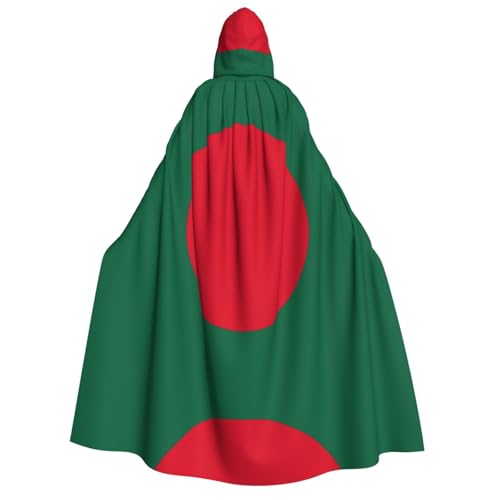 HCVXBSA Umhang mit Kapuze für Erwachsene für Damen und Herren, perfekt für Halloween, Motto-Partys, Rollenspiel-Flagge von Bangladesch von HCVXBSA