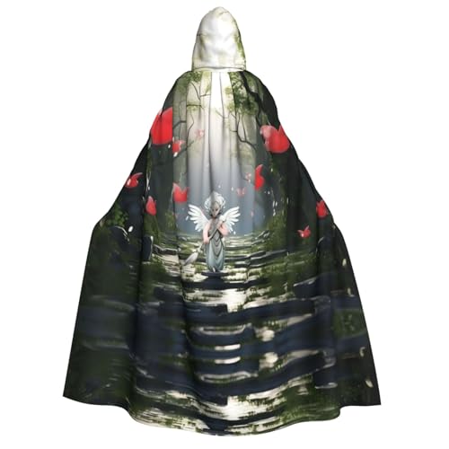 HCVXBSA Umhang mit Kapuze für Erwachsene für Damen und Herren, perfekt für Halloween, Motto-Partys, Rollenspiele, Anime-Fantasy von HCVXBSA