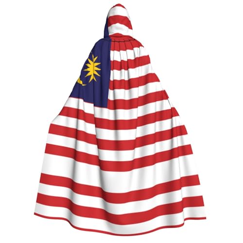 HCVXBSA Umhang mit Kapuze für Erwachsene für Damen und Herren, perfekt für Halloween, Motto-Partys, Rollenspiele, Malaysia-Flagge HCVXBSA Umhang mit Kapuze für Erwachsene für Damen und Herren, perfekt für Halloween, Motto-Partys, Rollenspiele, Malaysia-Flagge von HCVXBSA