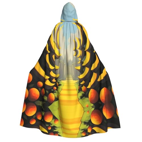 HCVXBSA Umhang mit Kapuze für Erwachsene für Damen und Herren, perfekt für Halloween, Motto-Partys, Rollenspiele, der Weg zum Himmel führt von HCVXBSA
