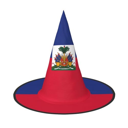 Haitianische Flagge, Halloween-Hexenhüte, Hexen-Stirnbänder, Zaubererhut, Kostüm, Zubehör, Cosplay, für Party, Maskerade, faltbar, 3 Stück von HCVXBSA
