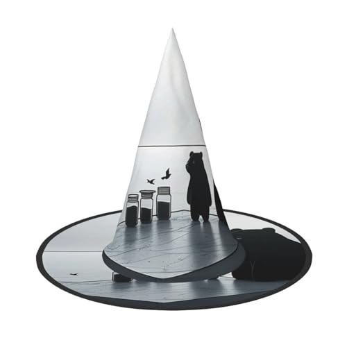 Halloween-Hexenhüte, Hexenhut, Zaubererhut, Kostüm, Zubehör, Cosplay, für Party, Maskerade, faltbar, 3 Stück von HCVXBSA