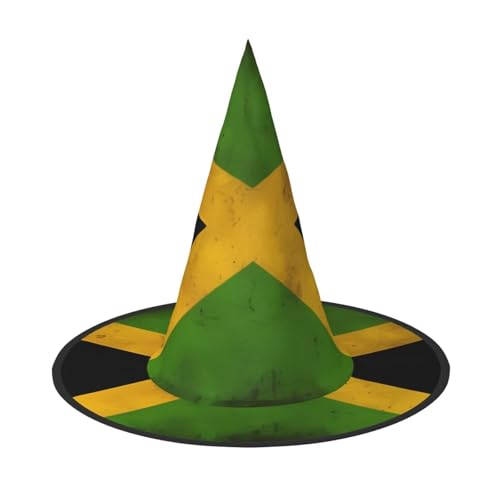 Hexenhüte mit alter jamaikanischer Flagge, Hexenhut, Hexenhut, Zaubererhut, Kostüm, Zubehör, Cosplay, für Party, Maskerade, faltbar, 3 Stück Hexenhüte mit alter jamaikanischer Flagge, Hexenhut, Hexenhut, Zaubererhut, Kostüm, Zubehör, Cosplay, für Party, Maskerade, faltbar, 3 Stück von HCVXBSA