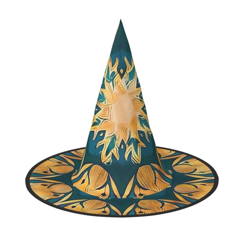 Jugendstil-Muster, Halloween-Hexenhüte, Hexen-Stirnbänder, Zaubererhut, Kostüm, Zubehör, Cosplay, für Party, Maskerade, faltbar, 3 Stück von HCVXBSA