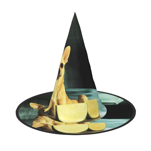 Niedliche Chihuahua-Halloween-Hexenhüte, Hexen-Stirnbänder, Zaubererhut, Kostüm, Zubehör, Cosplay, für Party, Maskerade, faltbar, 3 Stück Niedliche Chihuahua-Halloween-Hexenhüte, Hexen-Stirnbänder, Zaubererhut, Kostüm, Zubehör, Cosplay, für Party, Maskerade, faltbar, 3 Stück von HCVXBSA