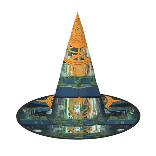 Orange Planet, Kompass Halloween Hexen Hüte Hexen Stirnbänder Zauberer Hut Kostüm Zubehör Cosplay für Party Maskerade Faltbar 1 Orange Planet, Kompass Halloween Hexen Hüte Hexen Stirnbänder Zauberer Hut Kostüm Zubehör Cosplay für Party Maskerade Faltbar 1 von HCVXBSA