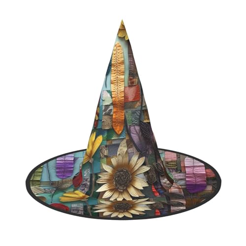 Papierausschnitte für den Garten, Halloween, Hexenhüte, Hexen-Stirnbänder, Zaubererhut, Kostüm, Zubehör, Cosplay, für Party, Maskerade, faltbar, 2 Stück von HCVXBSA
