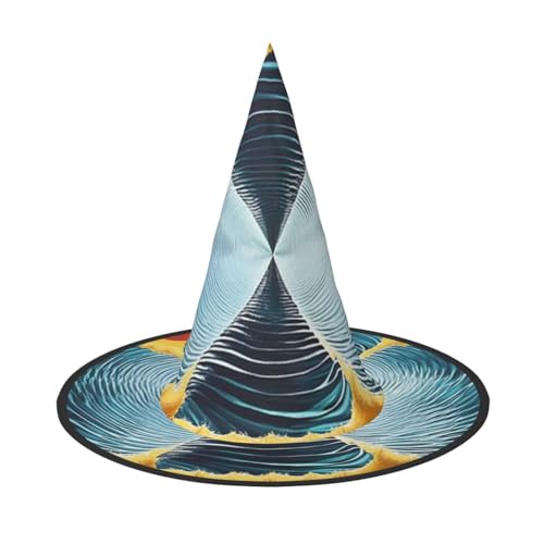 Psychedelische Halloween-Hexenhüte, Hexen-Stirnbänder, Zaubererhut, Kostümzubehör, Cosplay, für Party, Maskerade, faltbar, 3 Stück Psychedelische Halloween-Hexenhüte, Hexen-Stirnbänder, Zaubererhut, Kostümzubehör, Cosplay, für Party, Maskerade, faltbar, 3 Stück von HCVXBSA