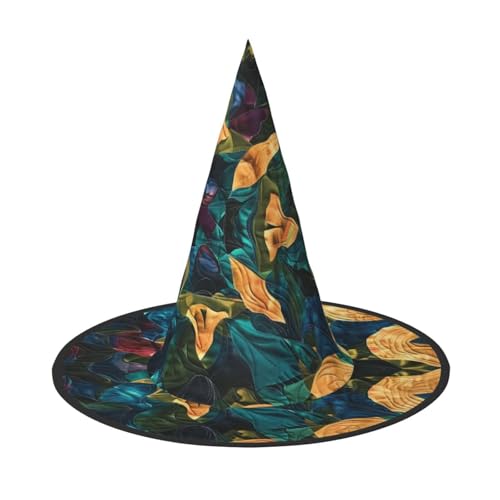 Reichhaltige und bunte Vegetation, Halloween-Hexenhüte, Hexen-Stirnbänder, Zaubererhut, Kostüm, Zubehör, Cosplay, für Party, Maskerade, faltbar, 2 Stück von HCVXBSA