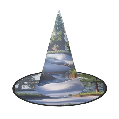 Schneeszene, Halloween, Hexenhüte, Hexe, Stirnbänder, Zaubererhut, Kostüm, Zubehör, Cosplay, für Party, Maskerade, faltbar, 3 Stück Schneeszene, Halloween, Hexenhüte, Hexe, Stirnbänder, Zaubererhut, Kostüm, Zubehör, Cosplay, für Party, Maskerade, faltbar, 3 Stück von HCVXBSA