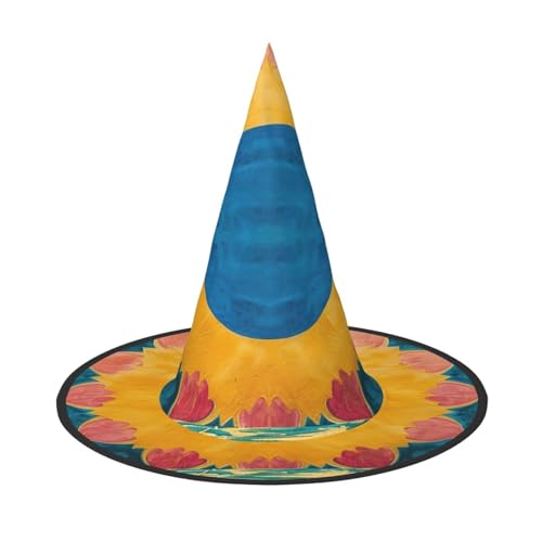 Sonnenblumenfarbenes Glas, Halloween-Hexenhüte, Hexen-Stirnbänder, Zaubererhut, Kostüm, Zubehör, Cosplay, für Party, Maskerade, faltbar, 2 Stück Sonnenblumenfarbenes Glas, Halloween-Hexenhüte, Hexen-Stirnbänder, Zaubererhut, Kostüm, Zubehör, Cosplay, für Party, Maskerade, faltbar, 2 Stück von HCVXBSA