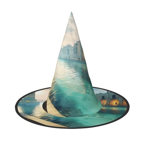 Venedig Wasserstadt Halloween Hexenhüte Hexen Stirnbänder Zauberer Hut Kostüm Zubehör Cosplay für Party Maskerade faltbar 2 Stück Venedig Wasserstadt Halloween Hexenhüte Hexen Stirnbänder Zauberer Hut Kostüm Zubehör Cosplay für Party Maskerade faltbar 2 Stück von HCVXBSA
