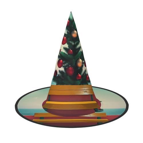 Weihnachtsbaum, Halloween, Hexenhüte, Hexe, Stirnbänder, Zaubererhut, Kostüm, Zubehör, Cosplay, für Party, Maskerade, faltbar, 2 Stück von HCVXBSA