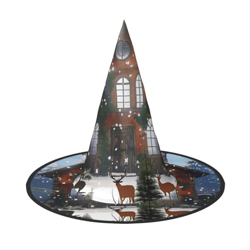 Weihnachtsmann-Werkstatt, Halloween-Hexenhüte, Hexenhut, Stirnbänder, Zaubererhut, Kostüm, Zubehör, Cosplay, für Party, Maskerade, faltbar, 2 Stück Weihnachtsmann-Werkstatt, Halloween-Hexenhüte, Hexenhut, Stirnbänder, Zaubererhut, Kostüm, Zubehör, Cosplay, für Party, Maskerade, faltbar, 2 Stück von HCVXBSA