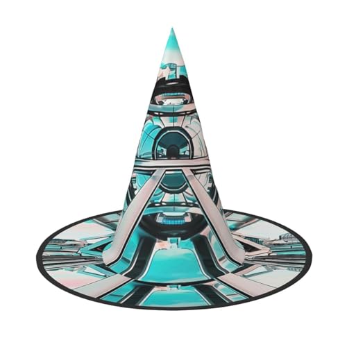 mega-structure Halloween Hexen Hüte Hexen Stirnbänder Zauberer Hut Kostüm Zubehör Cosplay für Party Maskerade Faltbar 1 von HCVXBSA