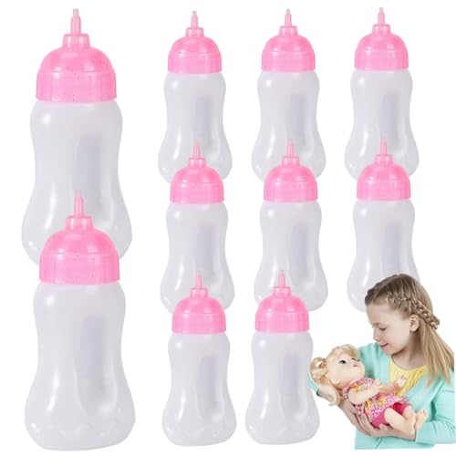 10pcs Babypuppenflaschen 2.1x1.5x4.6 '' Versiegelung von Plastikpuppenflaschen mit Glitzer Plastik kreativer realistischer Spielzeug Babyflasche Geschenk für fantasievolle Pflege-Rollenspiele Mini 10pcs Babypuppenflaschen 2.1x1.5x4.6 '' Versiegelung von Plastikpuppenflaschen mit Glitzer Plastik kreativer realistischer Spielzeug Babyflasche Geschenk für fantasievolle Pflege-Rollenspiele Mini von HDBHSBE