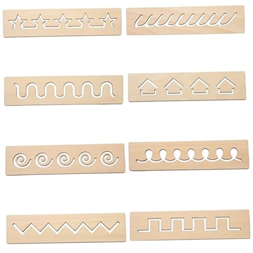 8pcs Tracing Board 2x8 -Zoll -Holzschreiber -Thread -Thread - -Board für Kinder im Vorschulerler Lernen einfach zu verwenden Projekt Montessori Creative Kinder Schreiben Vorräte, geometrische M 8pcs Tracing Board 2x8 -Zoll -Holzschreiber -Thread -Thread - -Board für Kinder im Vorschulerler Lernen einfach zu verwenden Projekt Montessori Creative Kinder Schreiben Vorräte, geometrische M von HDBHSBE