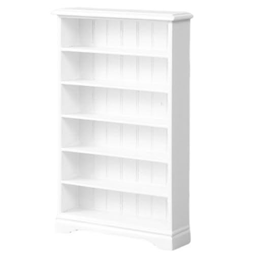Dollhouse Bookshelf 1:12 Skala Klassische hölzerne Miniatur -Bücherregal 4x6x1 Zoll weiß winzige Puppenmöbel für Mini Künstliche DIY Dollhouse Accessoires Dollhouse Bookshelf 1:12 Skala Klassische hölzerne Miniatur -Bücherregal 4x6x1 Zoll weiß winzige Puppenmöbel für Mini Künstliche DIY Dollhouse Accessoires von HDBHSBE