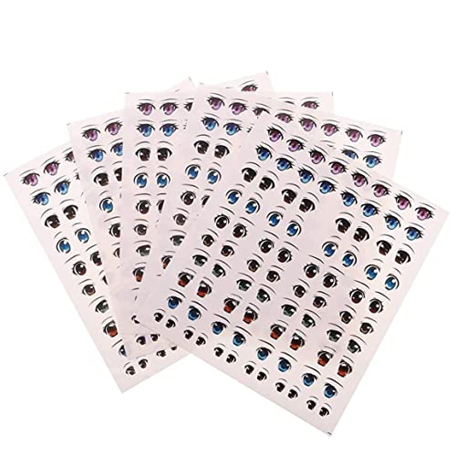 HDBHSBE 5 Sätze Wasseraufkleber Auge Wassertaste Puppentonhandwerk Makingsticker von HDBHSBE