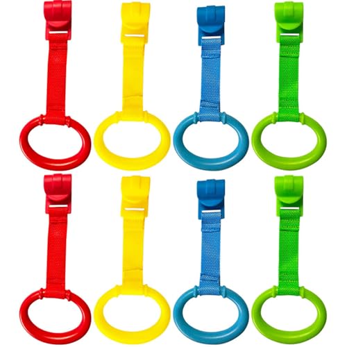HDBHSBE 8pcs Baby Pull -Up -Ringe, 4 Farben Playpen -Up -Ringe, hängende Plastik -Wanderassistenten Krippenzubehör für Säuglingsbabys Kleinkind -Übungswerkzeug HDBHSBE 8pcs Baby Pull -Up -Ringe, 4 Farben Playpen -Up -Ringe, hängende Plastik -Wanderassistenten Krippenzubehör für Säuglingsbabys Kleinkind -Übungswerkzeug von HDBHSBE
