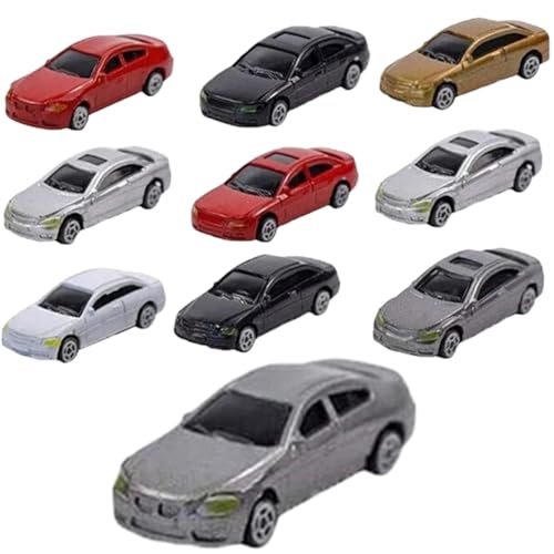 Mini -Skala -Modellautos 1/87 HO Scale Park Szenenstraße Layout Sandtisch Fahrzeug 10pcs, Zufällige Farbe 1/87 HO Modellauto von HDBHSBE