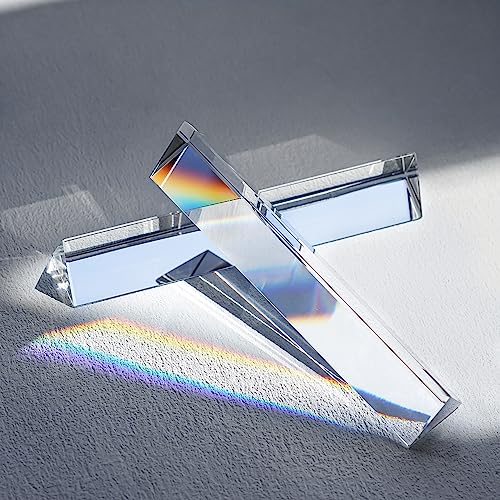HDCRYSTALGIFTS 2 Stück 150 mm klares kristallklares optisches Glas Dreiecksprisma klares Dreifachprisma für Fotografie-Effekte Physik Unterricht Lichtspektrum Optik-Sets HDCRYSTALGIFTS 2 Stück 150 mm klares kristallklares optisches Glas Dreiecksprisma klares Dreifachprisma für Fotografie-Effekte Physik Unterricht Lichtspektrum Optik-Sets von HDCRYSTALGIFTS