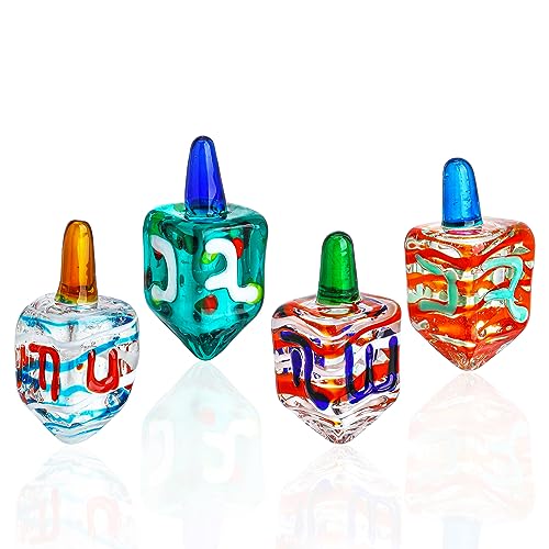 Set 4 geblasenes Glas Tradition Chanukka Dreidel Figur Ornament Kunst Glas Classic Dreidel Briefbeschwerer Sammlerstücke jüdisches Chanukka Geschenk Set 4 geblasenes Glas Tradition Chanukka Dreidel Figur Ornament Kunst Glas Classic Dreidel Briefbeschwerer Sammlerstücke jüdisches Chanukka Geschenk von HDCRYSTALGIFTS