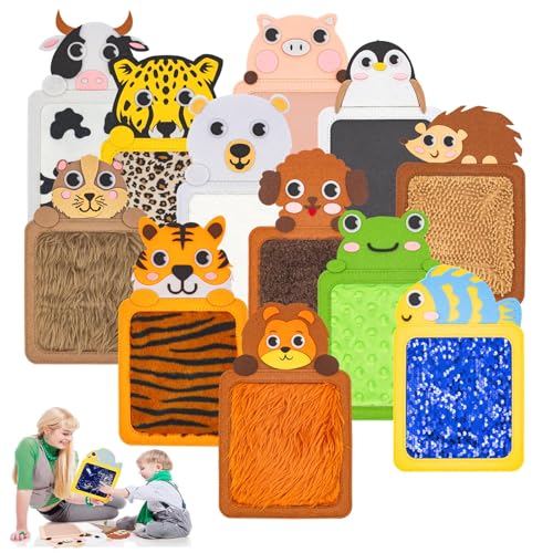 HDKAJL Sensorik Matten, 12Pcs Sinnesmatten für Autistische Kinder, Sensorisches Spielzeug Autismus Hilfsmittel, Sensorische Pad Sensorischer Teppich Autismus für Kinder, Babys, Kleinkinder von HDKAJL
